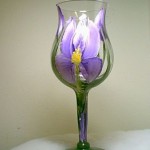 Handpainted Glass - Iris