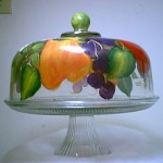 Handpainted Glass - Cake/Pastry holder